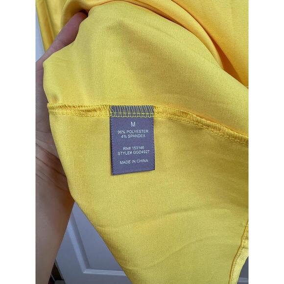 Good Luck Girl Yellow Long Sleeves Smocked Bodice Tiered Skirt Dress Girls Sz M - Picture 10 of 11